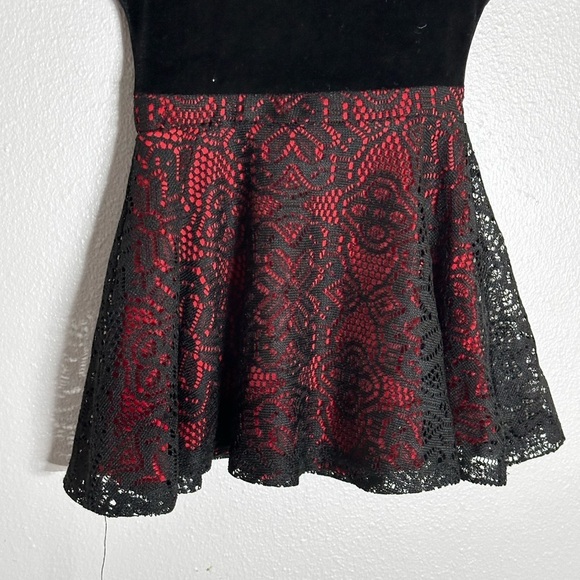 Dream girl Black/Red Holiday toddler girl Dress Size 3T - Picture 3 of 7